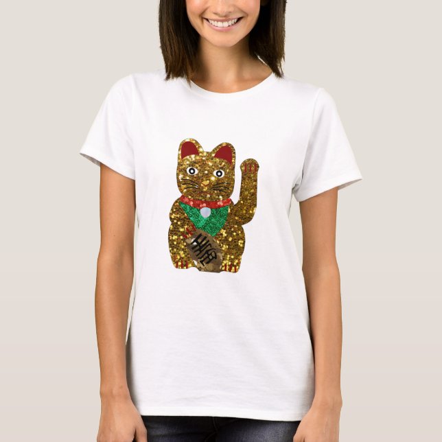maneki neko cat T-Shirt (Front)