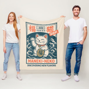 Maneki-Neko Fleece Blanket
