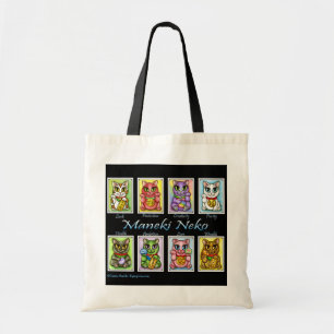 Maneki Neko Good Luck Cats Fantasy Cat Art Bag