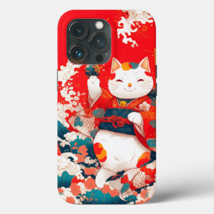 Maneki-Neko, Japanese Lucky Cat iPhone 13 Pro Case