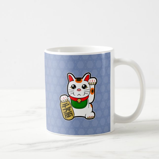 Maneki Neko: Japanese Lucky Cat Coffee Mug (Right)