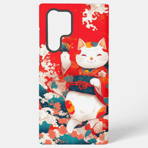 Maneki-Neko, Japanese Lucky Cat Samsung Galaxy Case