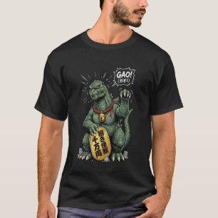 Maneki Neko Kaiju Japanese Monster Lucky Cat Anime T-Shirt