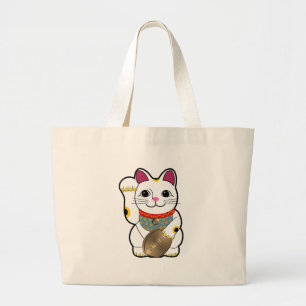 Maneki Neko Large Tote Bag