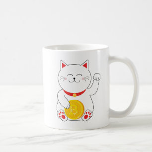 Maneki Neko Lucky Cat Bitcoin Mug