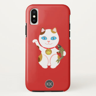 Maneki-neko Lucky Cat iPhone X Case