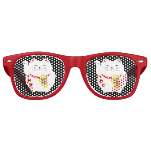 Maneki Neko Lucky Cat Retro Sunglasses