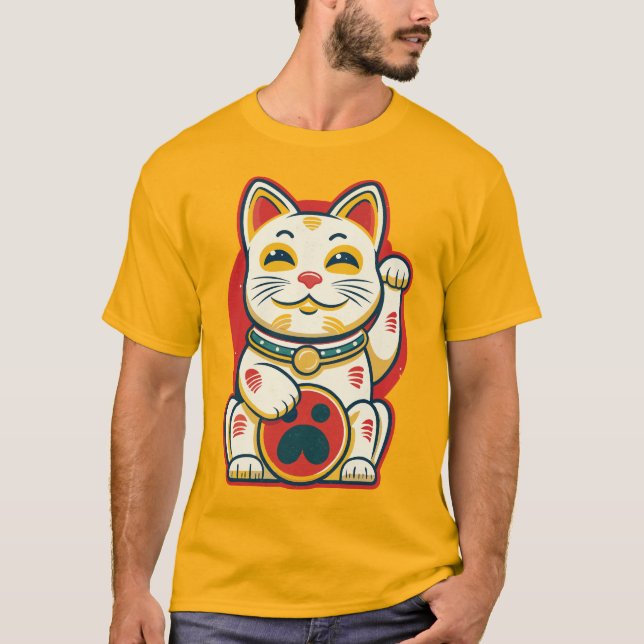 Maneki Neko - Lucky Cat T-Shirt (Front)