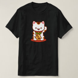 MANEKI-NEKO Lucky Cat T-Shirt - White