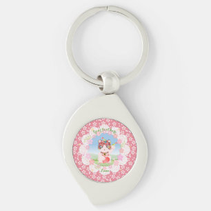 Maneki Neko Lucky Luna Metal Key Ring