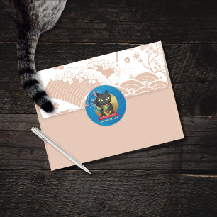 Maneki Neko Lucky Poilue Classic Round Sticker
