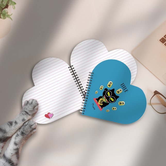 Maneki Neko Lucky Poilue Notebook (Maneki Neko Lucky Poilue Heart Shaped Spiral Bound Notebook)