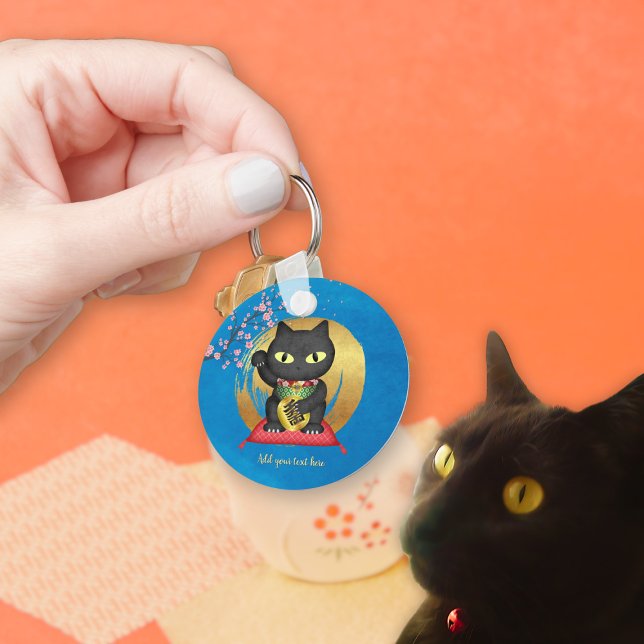 Maneki Neko Lucky Poilue Round Key Ring (Maneki Neko Lucky Poilue Round Keychain)