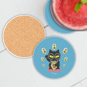 Maneki Neko Lucky Poilue Sandstone Coaster