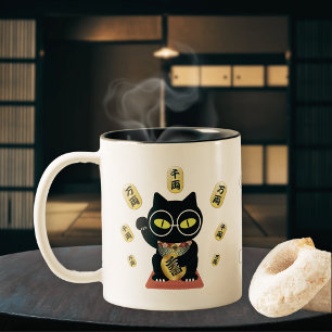 Maneki Neko Lucky Poilue Two-Tone Coffee Mug