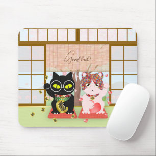 Maneki Neko Lucky Poiluna Mouse Pad