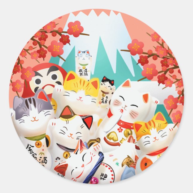 Manekineko Hanami Party Stickers (Front)