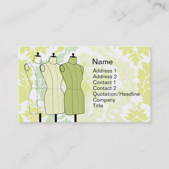 Manequins - Business Card (Front)