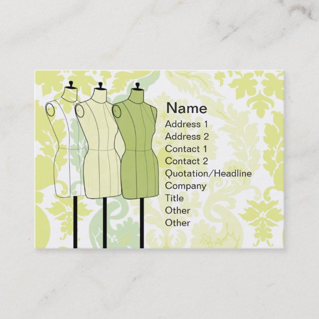 Manequins - Chubby Business Card (Front)