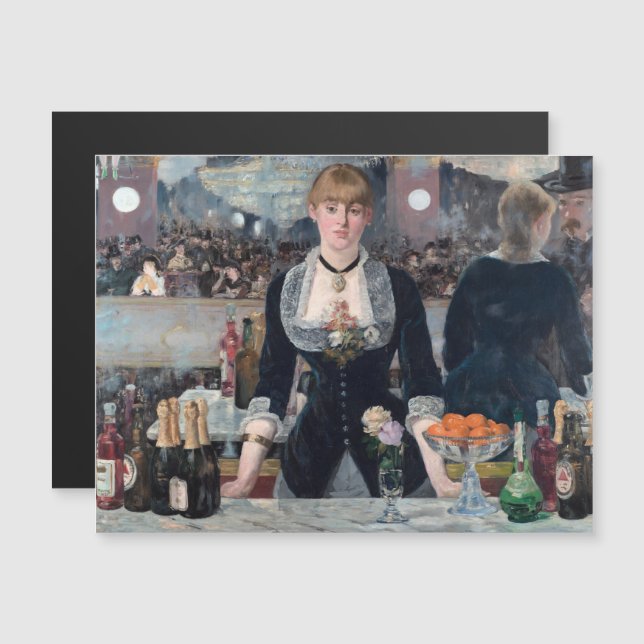 Manet - A Bar at the Folies-Bergere Magnetic Card (Front/Back)