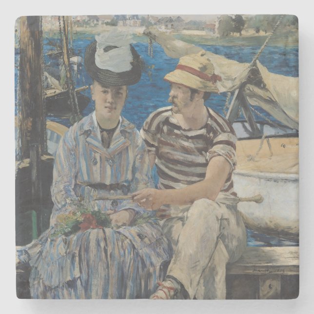 Manet | Argenteuil, 1874 Stone Coaster (Front)