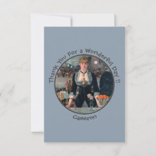 Manet Bar at the Folies-Bergère Party Collection Thank You Card