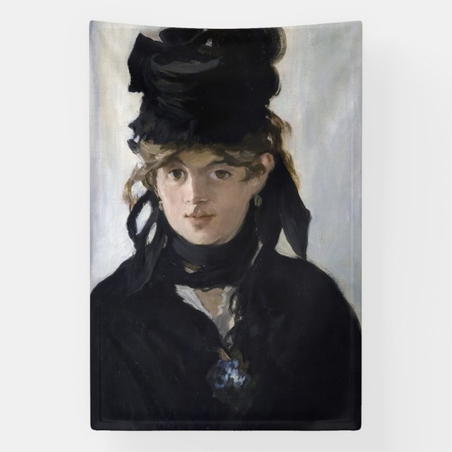 Manet - Berthe Morisot with a bouquet of violets Banner (Vertical)