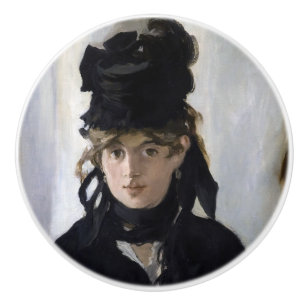 Manet - Berthe Morisot with a bouquet of violets Ceramic Knob