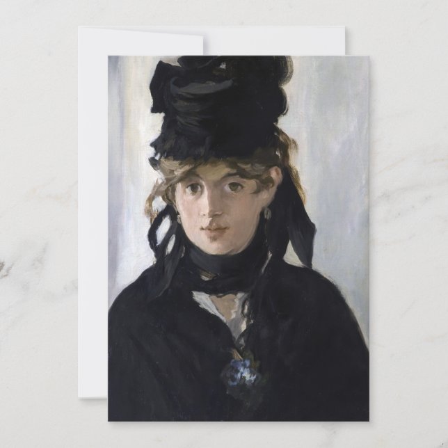 Manet - Berthe Morisot with a bouquet of violets Invitation (Front)