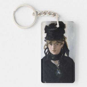 Manet - Berthe Morisot with a bouquet of violets Key Ring