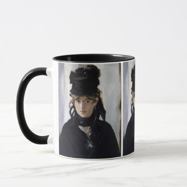Manet - Berthe Morisot with a bouquet of violets Mug (Left)