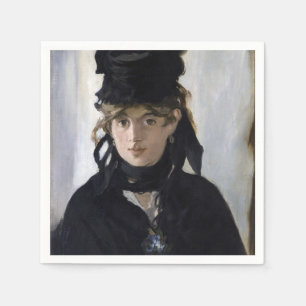 Manet - Berthe Morisot with a bouquet of violets Napkin