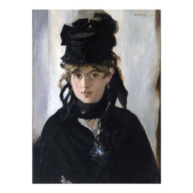 Manet - Berthe Morisot with a bouquet of violets Photo Print (Front)