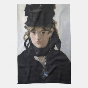 Manet - Berthe Morisot with a bouquet of violets Tea Towel
