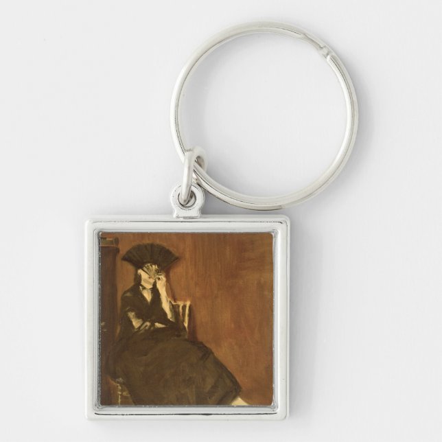 Manet | Berthe Morisot  with a Fan, 1872 Key Ring (Front)