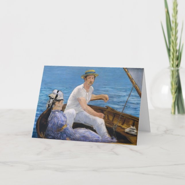 Manet Boating Greeting Card (Front)