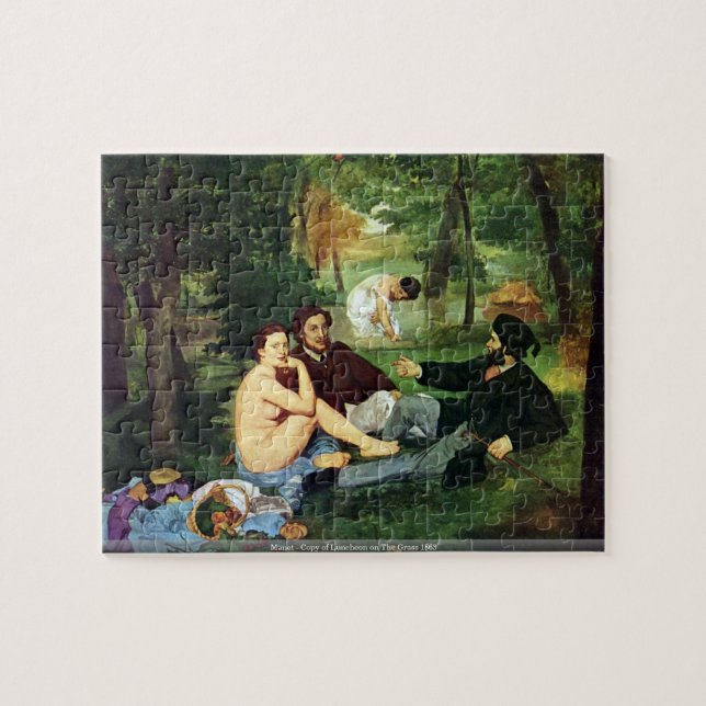 Manet - Copy of Luncheon on The Grass 1863 Jigsaw Puzzle (Horizontal)