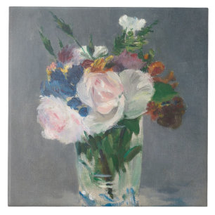 Manet Flowers in a Crystal Vase, c.1882 Ceramic Tile