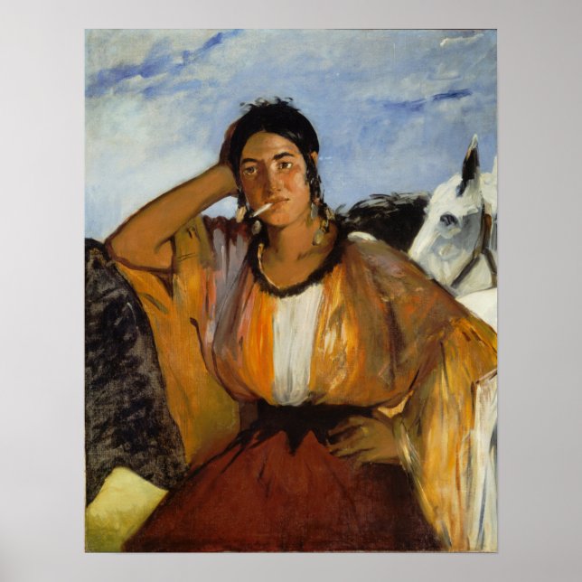 Manet - Gipsy With Cigarette Poster (Front)