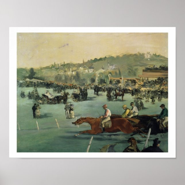 Manet | Horse Racing, 1872 Poster (Front)