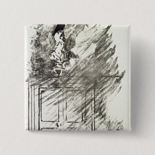 Manet Illustration for 'The Raven' 15 Cm Square Badge