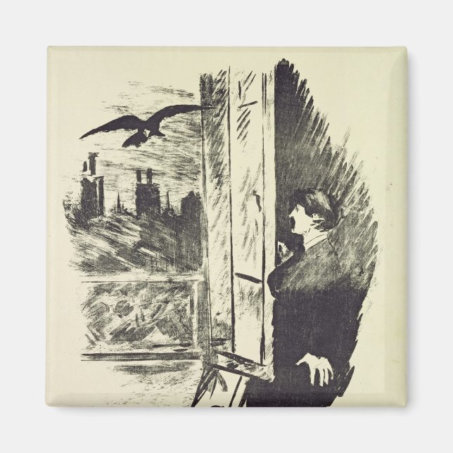Manet | Illustration for 'The Raven' Magnet (Front)