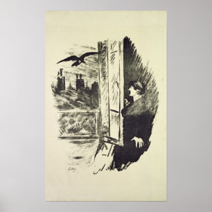 Manet Illustration for 'The Raven' Poster