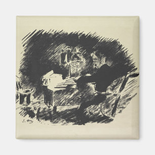 Manet Le Corbeau , 1875 Magnet