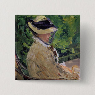 Manet Madame Manet at Bellevue 15 Cm Square Badge