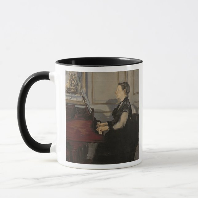 Manet | Madame Manet at the Piano, 1868 Mug (Left)