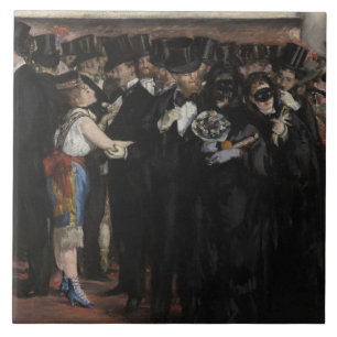 Manet Masked Ball at the Opera, 1873 Tile