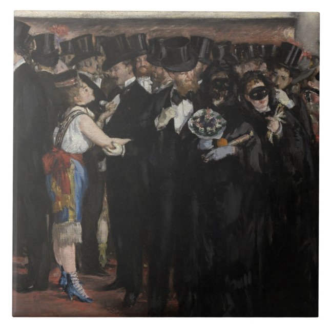Manet | Masked Ball at the Opera, 1873 Tile (Front)