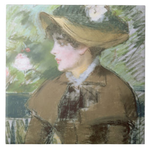 Manet On the Bench, 1879 Ceramic Tile