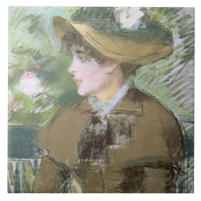 Manet | On the Bench, 1879 Ceramic Tile (Front)
